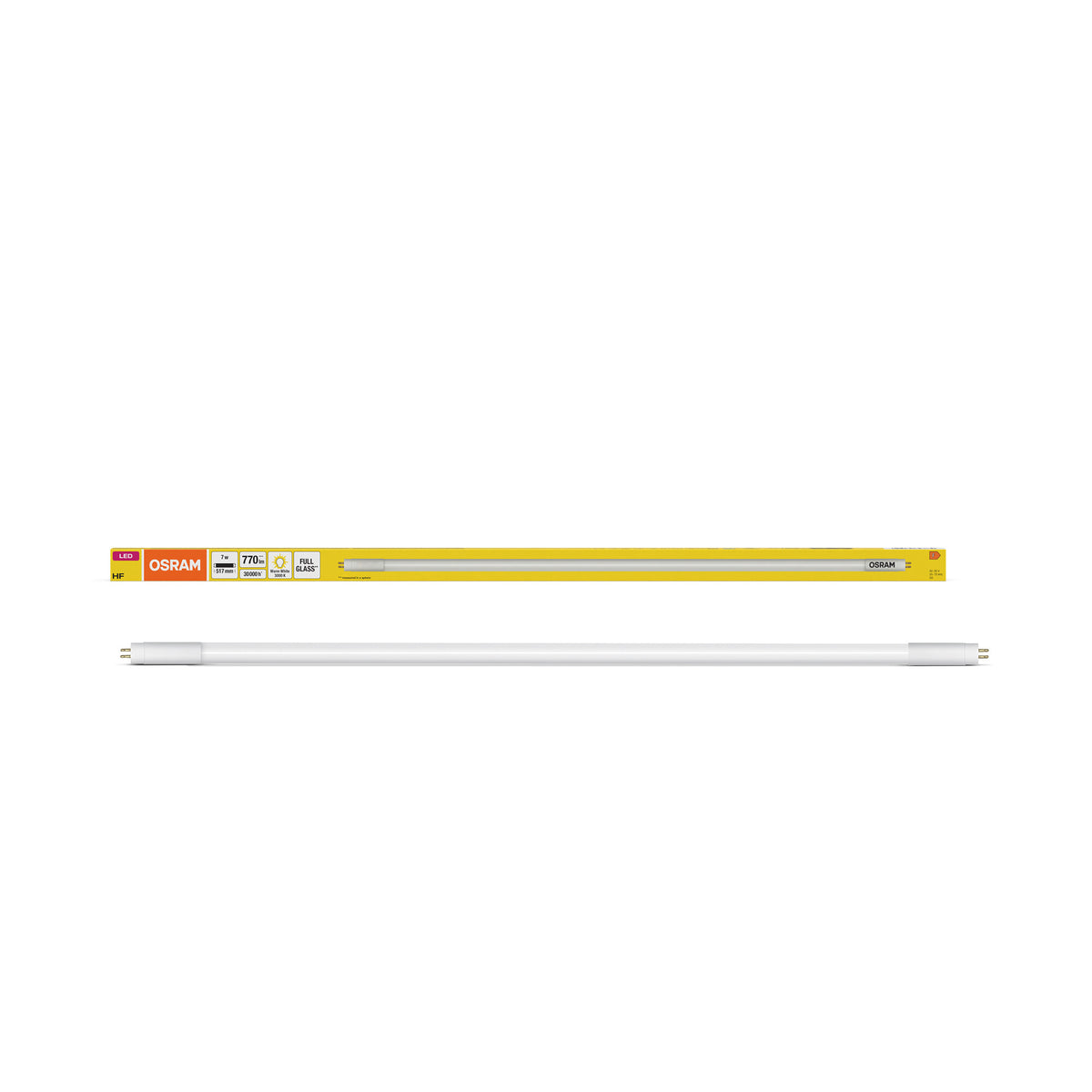 OSRAM LED TUBE T5 HF L13 SHORT 517 mm, lineare LED-Röhre, 7W, 770lm, 3000K, warmweißes Licht, LED-Ersatz für klassische T5-Leuchtstoffröhren mit G5 Sockel, lange Lebensdauer, geringer Energieverbrauch