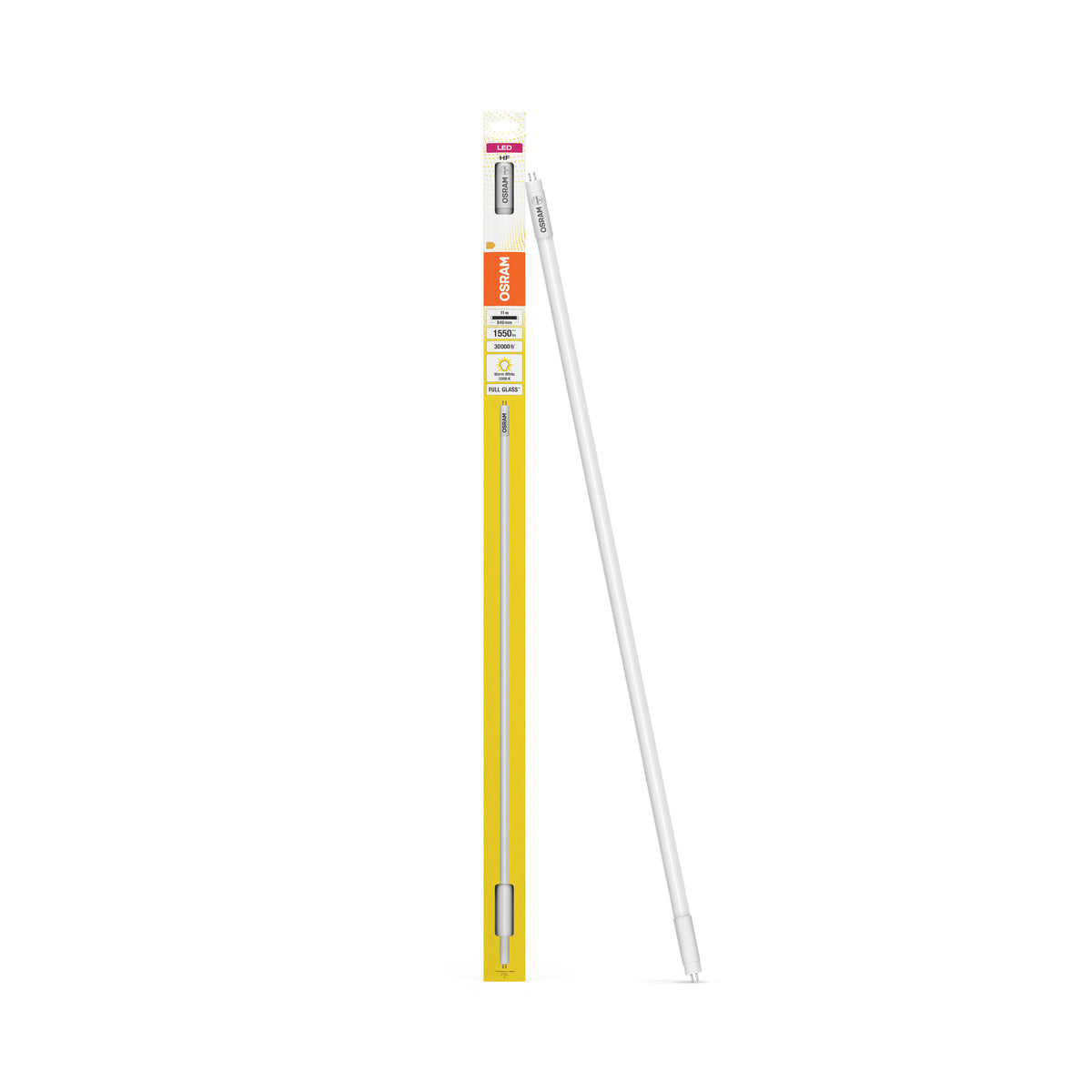 OSRAM LED TUBE T5 HF in Röhre, zweiseitig gesockelt-Form, Leuchtmittel, Bleifreies Glas, Matt, 1 W, (ex 21 W), 1350 lm, Warmweiß, 3000 K, 30000 h, CRI 80