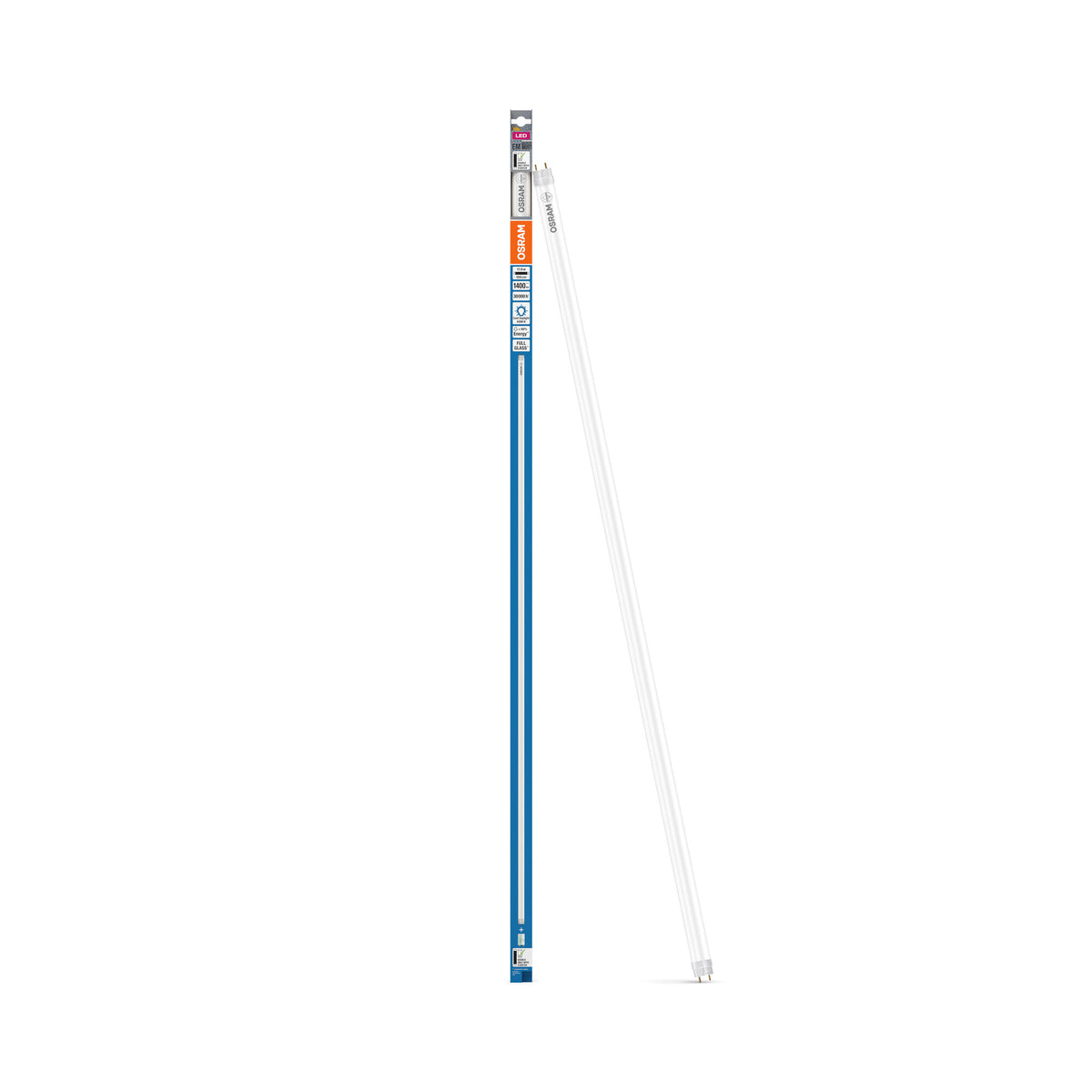 OSRAM LED TUBE T8 EM in Röhre, zweiseitig gesockelt-Form, LED-Röhre, Bleifreies Glas, Matt, 11,6 W, (ex 38 W), 1400 lm, Kaltweiß, 6500 K, 30000 h, CRI 80