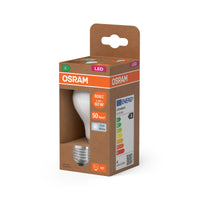OSRAM LED LAMPS ENERGY CLASS A ENERGY EFFICIENCY FILAMENT CLASSIC A in A-Form, LED-Lampe, Bleifreies Glas, Matt, 3,8 W, 806 lm, Kaltweiß, Energieeffizienzklasse: A