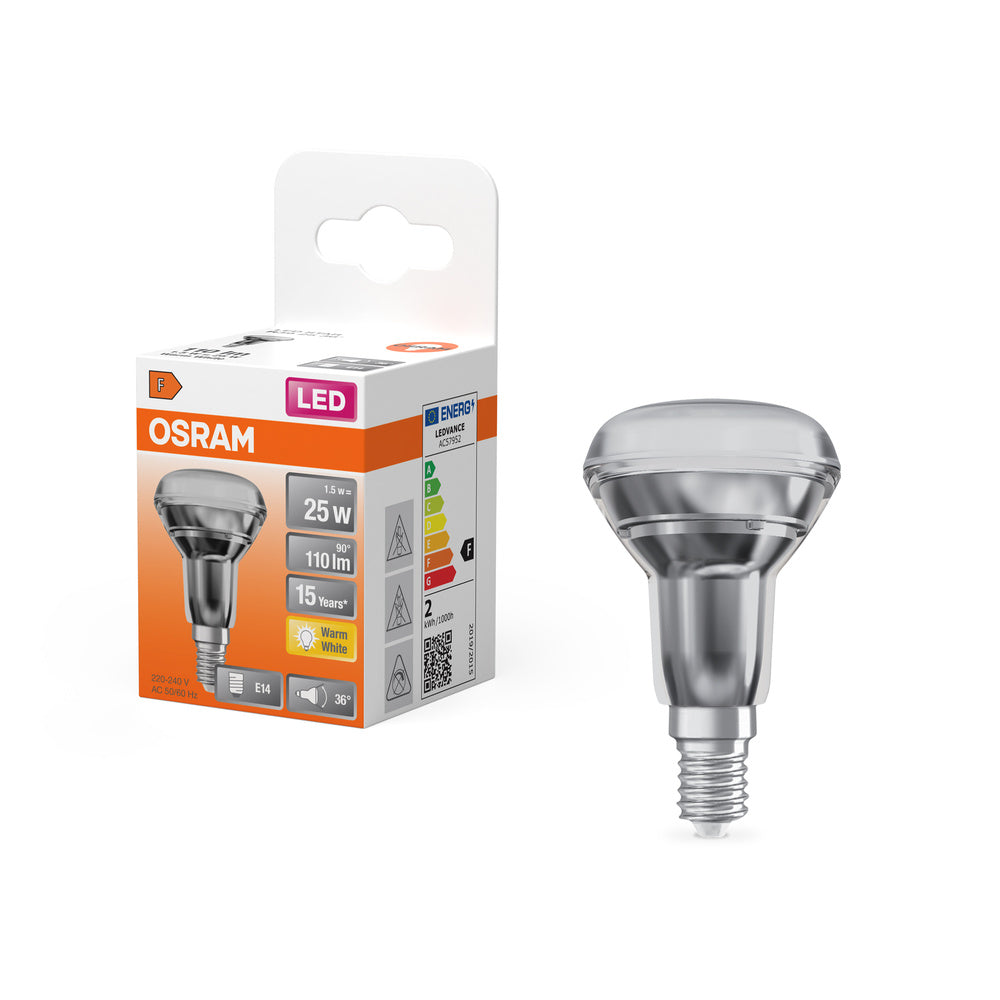 OSRAM LED Lampe LED STAR R39 1.5W 827 E14, 110 lm, 2700 K, Warmweiß-LEDVANCE Shop