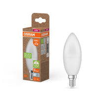 OSRAM LED PCR LAMPS WITH CLASSIC B , LED-Lampe, Matt, 7,5 W, (ex 60 W), 806 lm, Kaltweiß, 4000 K, 15000 h, CRI ≥80, PCR-Recycling