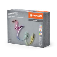 LEDVANCE FLEX AUDIOTV 2M RGB LED-Streifen, weiß, 3,7W, 50lm, integrierter Sound-Receiver, Farbsensor, lange Lebensdauer, einfache Montage, mit USB-Anschluss, selbstklebend, Schutzklasse IP20