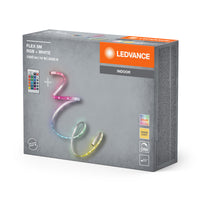 LEDVANCE FLEX 5M LED-Streifen RC, weiß, 14W, 900lm, warmweißes Licht, integrierter Sound-Receiver, RGB-Farbsensor, Fernbedienung, lange Lebensdauer, einfache Montage, Schutzklasse IP20