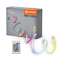 LEDVANCE FLEX 5M LED-Streifen RC, weiß, 14W, 900lm, warmweißes Licht, integrierter Sound-Receiver, RGB-Farbsensor, Fernbedienung, lange Lebensdauer, einfache Montage, Schutzklasse IP20