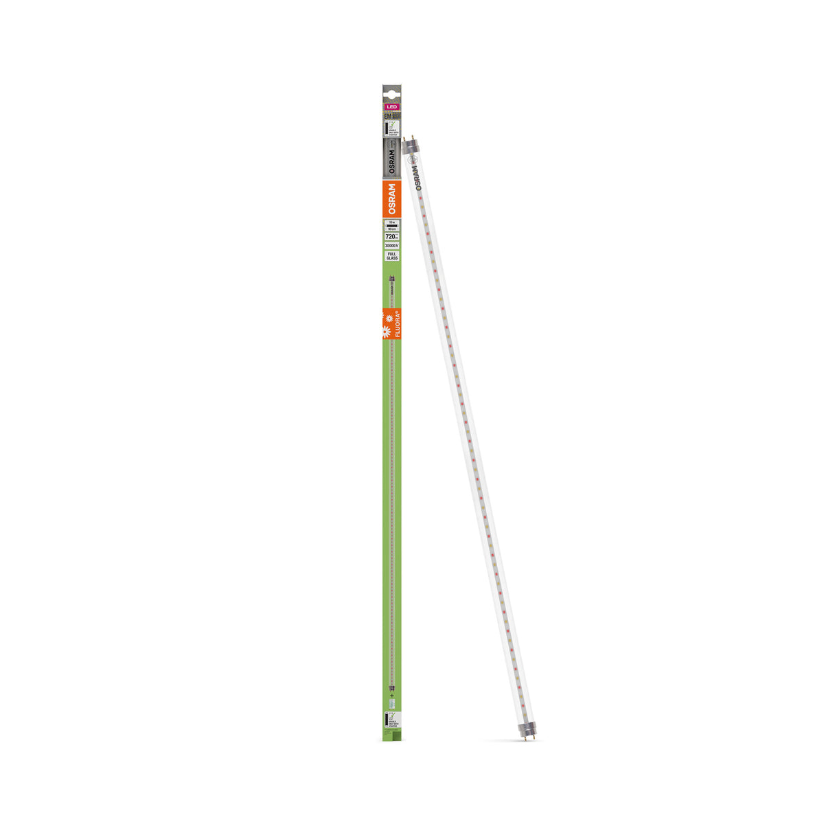 OSRAM LED TUBE T8 EM FLUORA , LED-Röhre, Bleifreies Glas, Klar, 1 W, (ex 30 W), 720 lm, Warmweiß, 2500 K, 30000 h, CRI 80, Pflanzlicht