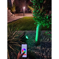 OSRAM SMART+ Garten Bluetooth Solar RGB Spot Gartenspieß, schwarz