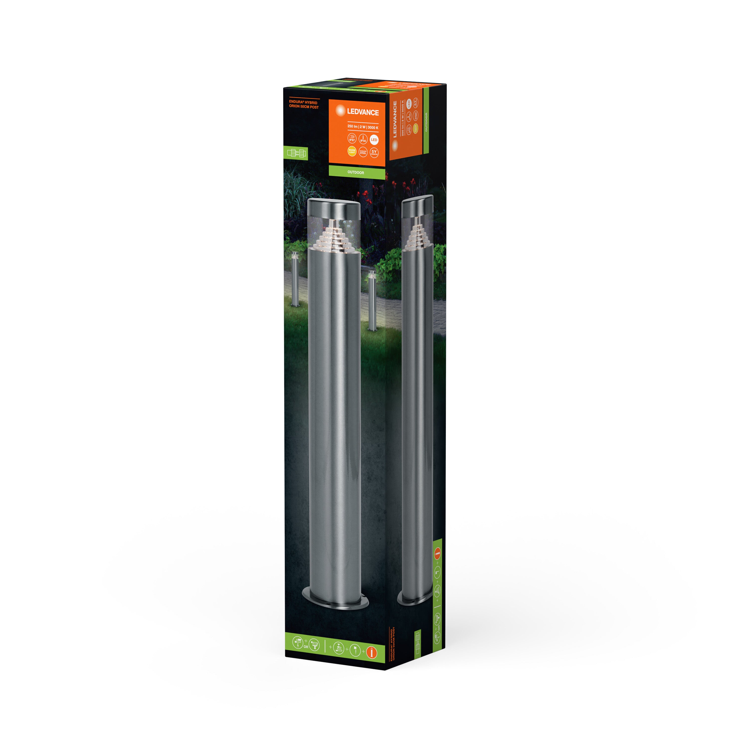 LEDVANCE ENDURA HYBRID SOLAR ORION Pollerleuchte, 2W, 170lm-Wege- & Pollerleuchten-LEDVANCE Shop