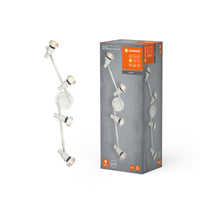 LEDVANCE LED SPOT GU10 4 x 3,4W, 920lm, weiß, 2. 700K Farbtemperatur, warmweiße Lichtfarbe, zeitloses Design, austauschbare LED-Lampe, ideal für Innenräume, CRI 90, verstellbare Köpfe