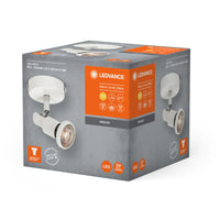LEDVANCE LED SPOT GU10 1 x 3,4W, 230lm, weiß, 2. 700K Farbtemperatur, warmweiße Lichtfarbe, zeitloses Design, austauschbare LED-Lampe, ideal für Innenräume, CRI 90, verstellbare Köpfe
