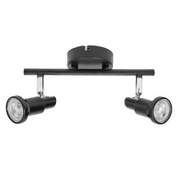 LEDVANCE LED SPOT GU10 2 x 3,4W, 460lm, schwarz, 2. 700K Farbtemperatur, warmweiße Lichtfarbe, zeitloses Design, austauschbare LED-Lampe, ideal für Innenräume, CRI 90, verstellbare Köpfe