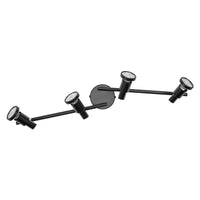 LEDVANCE LED SPOT GU10 4 x 3,4W, 920lm, schwarz, 2. 700K Farbtemperatur, warmweiße Lichtfarbe, zeitloses Design, austauschbare LED-Lampe, ideal für Innenräume, CRI 90, verstellbare Köpfe