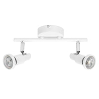LEDVANCE LED SPOT GU10 2 x 3,4W, 460lm, weiß, 2. 700K Farbtemperatur, warmweiße Lichtfarbe, zeitloses Design, austauschbare LED-Lampe, ideal für Innenräume, CRI 90, verstellbare Köpfe