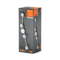 LEDVANCE DECOR SPOT CORK, 4 x 3,4W, 920lm, weiß, Spotleuchte, verstellbare Köpfe, vielseitig anwendbar, Innenraumspot, austauschbare LED-Lampen, dimmbar, warmweiße Lichtfarbe, GU10