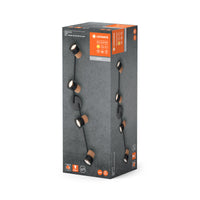 LEDVANCE DECOR SPOT CORK, 4 x 3,4W, 920lm, schwarz, Spotleuchte, verstellbare Köpfe, vielseitig anwendbar, Innenraumspot, austauschbare LED-Lampen, dimmbar, warmweiße Lichtfarbe, GU10
