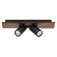 OSRAM DECOR SPOT MERCURY Deckenleuchte, 2 x 3,4W, Holzoptik, schwarz
