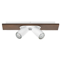OSRAM DECOR SPOT MERCURY Deckenleuchte, 2 x 3,4W, Holzoptik, weiß