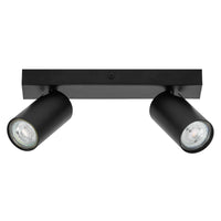 LEDVANCE LED SPOT OCTAGON 2 x 3,4W, GU10, 460lm, schwarz, 2. 700K Farbtemperatur, warmweiße Lichtfarbe, zeitloses, austauschbare LED-Lampe, ideal für Innenräume, CRI 90, verstellbare Köpfe, dimmbar