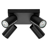 LEDVANCE LED SPOT OCTAGON PL 4 x 3,4W, GU10, 920lm, schwarz, 2. 700K Farbtemperatur, warmweiße Lichtfarbe, zeitlos, austauschbare LED-Lampe, ideal für Innenräume, CRI 90, verstellbare Köpfe, dimmbar