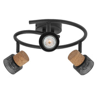 OSRAM DECOR SPOT CORK Spiral Deckenleuchte, 3 x 3,4W, 690lm, schwarz