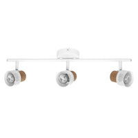 LEDVANCE DECOR SPOT CORK, 3 x 3,4W, 690lm, weiß, Spotleuchte, verstellbare Köpfe, vielseitig anwendbar, Innenraumspot, austauschbare LED-Lampen, dimmbar, warmweiße Lichtfarbe, GU10