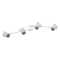 LEDVANCE DECOR SPOT CORK, 4 x 3,4W, 920lm, weiß, Spotleuchte, verstellbare Köpfe, vielseitig anwendbar, Innenraumspot, austauschbare LED-Lampen, dimmbar, warmweiße Lichtfarbe, GU10