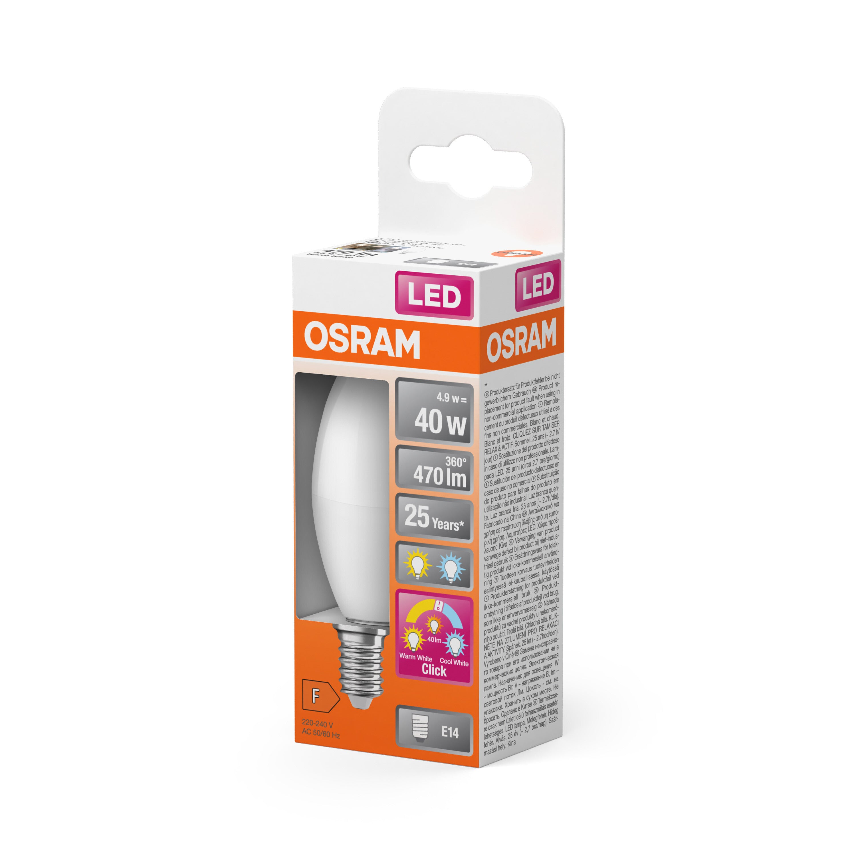 OSRAM LED Superstar Classic Lampe Frosted, 3-Modi, 4.9W , Warmweiß, Kaltweiß-LEDVANCE Shop