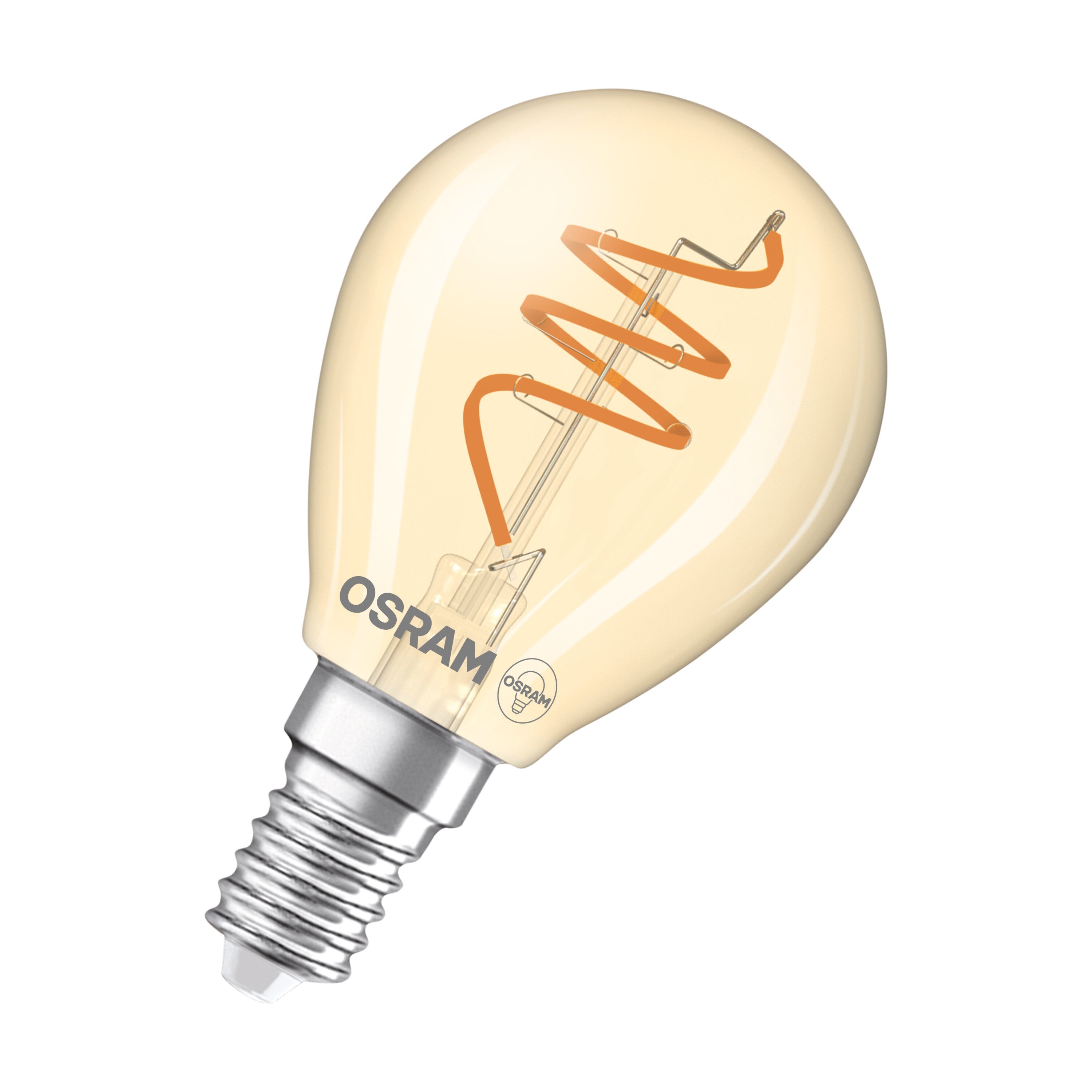OSRAM Vintage 1906 Classic LED-Lampe Gold, 4.9W, 470lm, 45mm , Comfort warm white , E14-LEDVANCE Shop