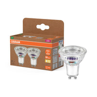OSRAM LED LAMPS ENERGY EFFICIENCY REFLECTOR in PAR16-Form, LED-Spot, Bleifreies Glas, 2 W, (ex 50 W), 360 lm, Warmweiß, 2700 K, Energieeffizienzklasse: A, CRI 80, 2er