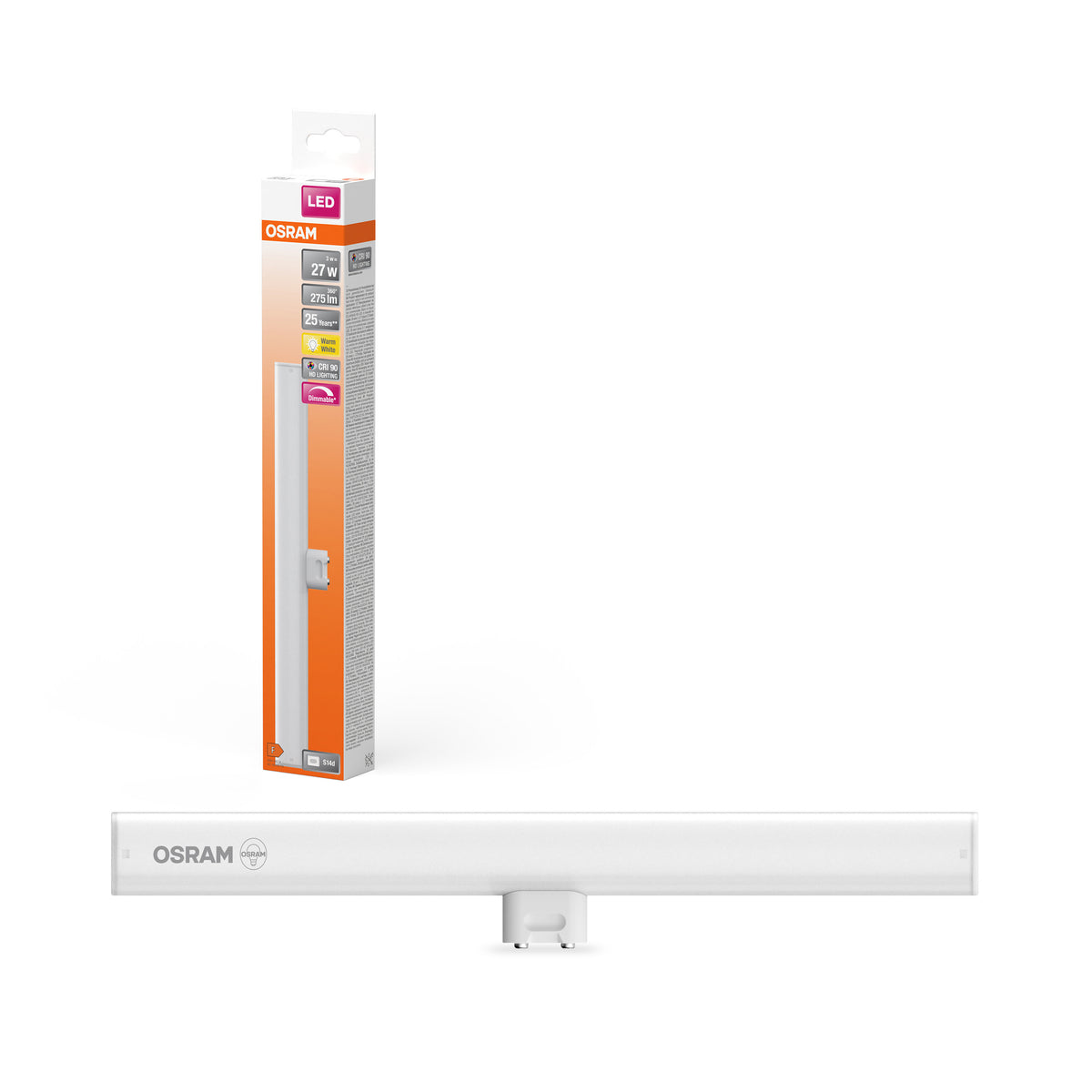 OSRAM LEDinestra LED-Lampe 30cm, 3W, 275lm, Frosted, S14d , Warmweiß-LEDVANCE Shop