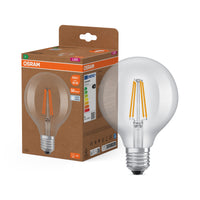 OSRAM LED LAMPS ENERGY CLASS A ENERGY EFFICIENCY FILAMENT CLASSIC Globe in Globusform-Form, LED-Lampe, Bleifreies Glas, Klar, 806 lm, Kaltweiß, Energieeffizienzklasse: A
