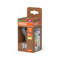 OSRAM LED LAMPS ENERGY CLASS A ENERGY EFFICIENCY FILAMENT CLASSIC A in A-Form, LED-Lampe, Bleifreies Glas, Klar, 5 W, 1055 lm, Warmweiß, Energieeffizienzklasse: A