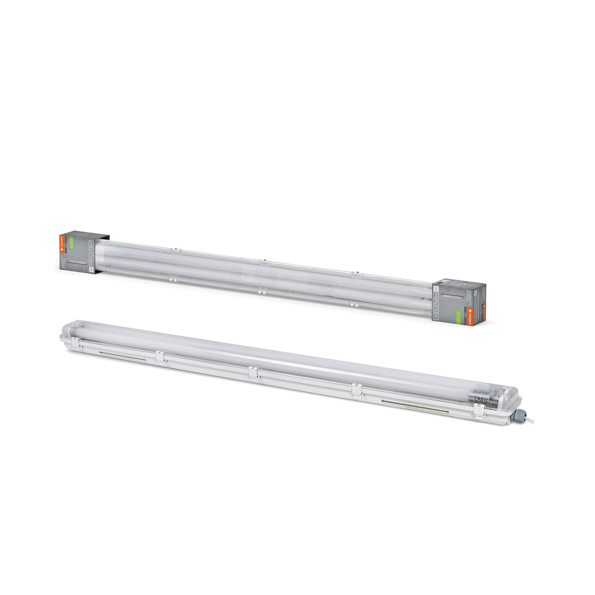 LEDVANCE SUBMARINE® NATURE LOOP Feuchtraum-Leuchte mit LED-Röhre, weiß, 27W, 3100lm, kaltweiß, staubdicht, strahlwassergeschützt, 40. 000 Stunden, energiesparend, Tageslichtsensor, Bewegungsmelder