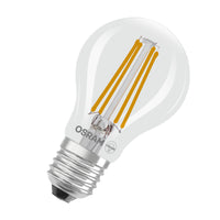 OSRAM LED CLASSIC A ENERGY EFFICIENCY A DIM in A-Form, LED-Lampe, Glas, klar, 5 W, 1055 lm, 2700 K, Dimmbar, Energieeffizienzklasse: A, CRI 80