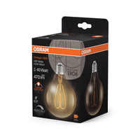 OSRAM Vintage 1906 Globe LED-Lampe Gold, 4.9W, 470lm, 95mm , Comfort warm white , E27-LEDVANCE Shop