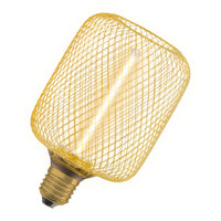 OSRAM DECOR LED Strohfilament Lampe Quadrat, Gold, 3.5W, 150lm , Comfort warm white , E27-LEDVANCE Shop