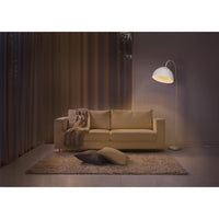 LEDVANCE Standleuchte Decor Camel Bell weiß aus Metall und Pappmaschee, E14, dimmbar, 1530 mm Höhe, Leuchtenschirm aus recyceltem Material, langlebig durch austauschbare Lichtquelle, einfache Montage