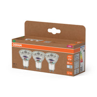 OSRAM LED LAMPS ENERGY EFFICIENCY REFLECTOR , LED-Spot, Bleifreies Glas, 2,5 W, (ex 50 W), 450 lm, Kaltweiß, 4000 K, Energieeffizienzklasse: A, CRI 80, 3er