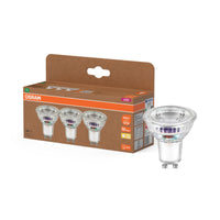 OSRAM LED LAMPS ENERGY EFFICIENCY REFLECTOR , LED-Spot, Bleifreies Glas, 2,5 W, (ex 50 W), 450 lm, Warmweiß, 2700 K, Energieeffizienzklasse: A, CRI 80, 3er