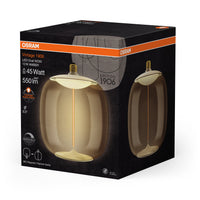 OSRAM Vintage 1906® LED BIG DECORATIVE BULB WITH FILAMENT-MAGNETIC STYLE LED-Lampe Amber, 12W, 550lm, dimmbar, E27, OVAL , Comfort warm white-Leuchtmittel-LEDVANCE Shop