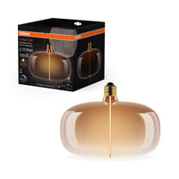 OSRAM Vintage 1906® LED BIG DECORATIVE BULB WITH FILAMENT-MAGNETIC STYLE LED-Lampe, dimmbar, Tea Brown, 4W, E27, ELIPSE , Comfort warm white-Leuchtmittel-LEDVANCE Shop