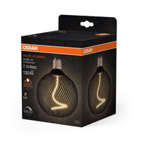 OSRAM DECOR LED Spiralfilament Lampe Globe, Schwarz, 3.5W, 130lm , Comfort warm white , E27-LEDVANCE Shop