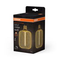 OSRAM DECOR LED Strohfilament Lampe Quadrat, Gold, 3.5W, 150lm , Comfort warm white , E27-LEDVANCE Shop