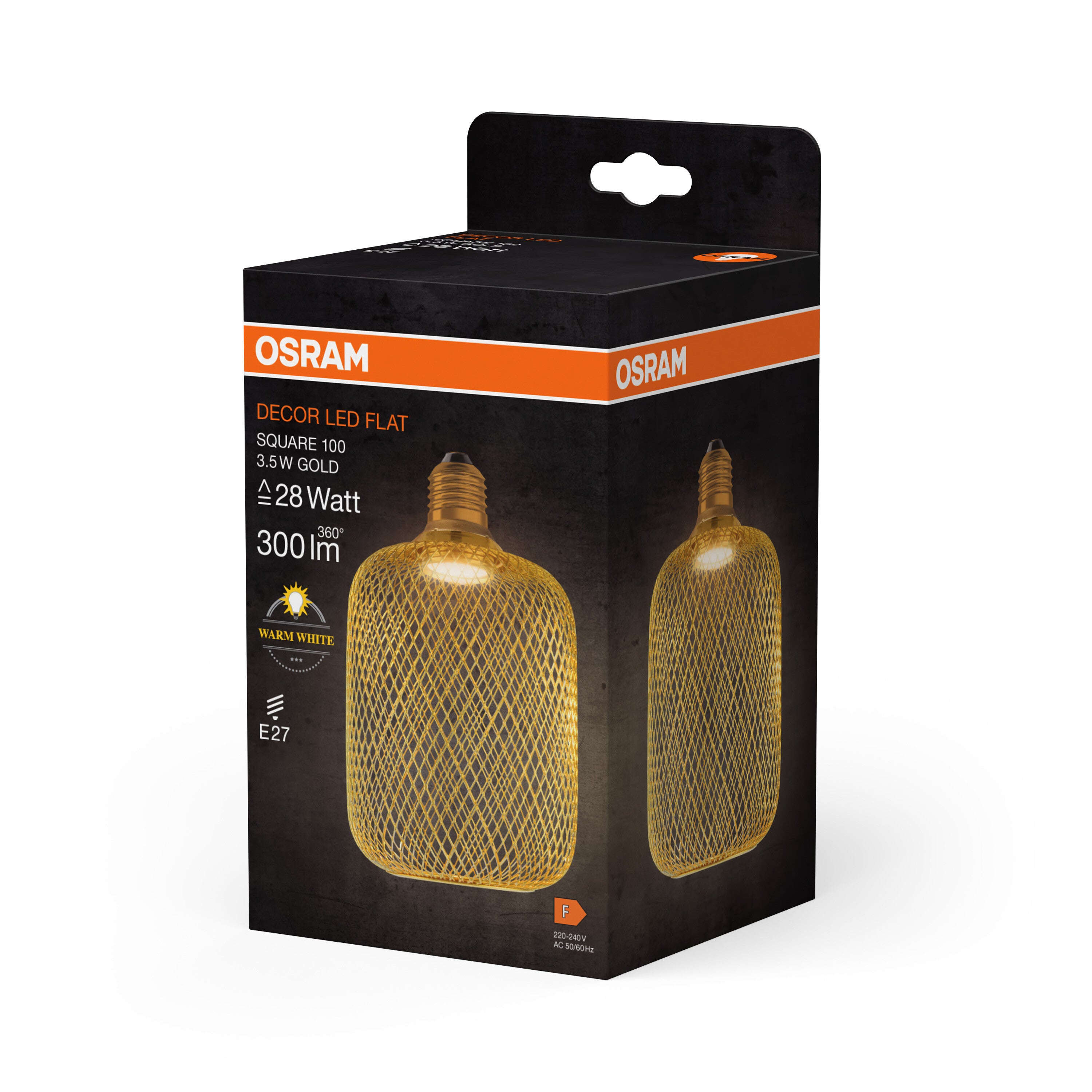 OSRAM DECOR LED Flatlampe Lampe Gold, 3.5W, 300lm, Frosted, 100mm , Warmweiß , E27-LEDVANCE Shop