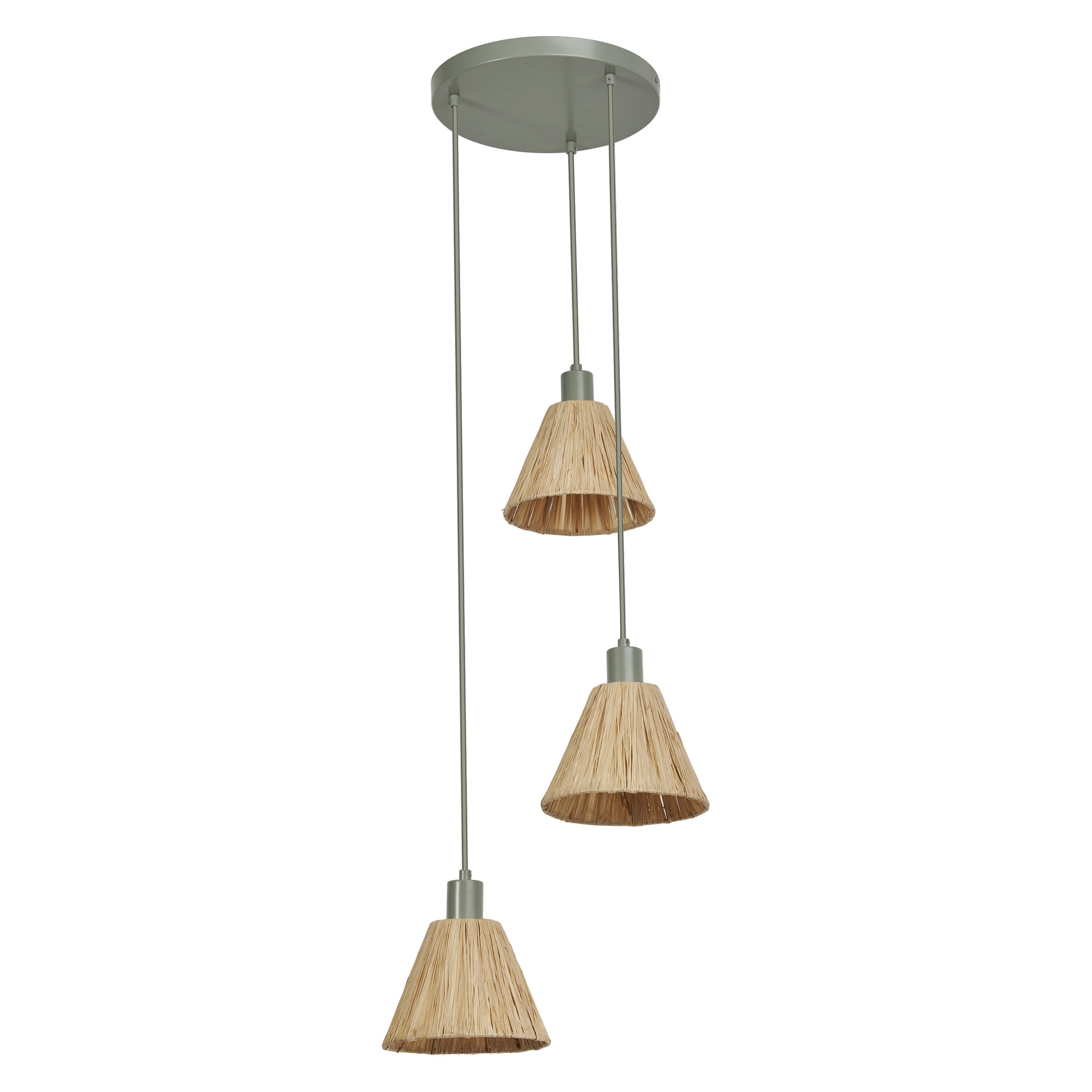 LEDVANCE DECOR Pendelleuchte Decor Raffia Plate grün, 3xE27, inkl. Leuchtmittel-LEDVANCE Shop