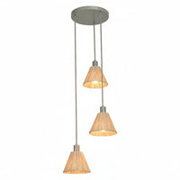 OSRAM DECOR Pendelleuchte Decor Raffia Plate grün, 3xE27