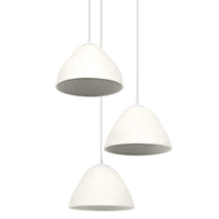LEDVANCE Pendelleuchte 3-flammig Decor Camel Bell weiß aus Metall und Pappmaschee, E14, 437 mm Durchmesser, Schirm aus recyceltem Material, langlebig durch austauschbare Lichtquelle, einfache Montage