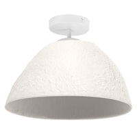 LEDVANCE Deckenleuchte Decor Camel Bell weiß aus Metall und Pappmaschee, E27, 375 mm Durchmesser, Leuchtenschirm aus recyceltem Material, langlebig durch austauschbare Lichtquelle, einfache Montage