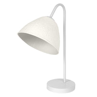 LEDVANCE Tischleuchte Decor Camel Bell weiß aus Metall und Pappmaschee, E14, dimmbar, 220 mm Länge, Leuchtenschirm aus recyceltem Material, langlebig durch austauschbare Lichtquelle, einfache Montage