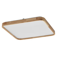 LEDVANCE ORBIS Alicia LED-Deckenleuchte mit Holzdekor, 16W, 2500lm, 3000K, 495x495mm, freundliches Warmweiß, durch Klicken dimmbar, IP20 Schutz, Montageschrauben und Dübel inklusive